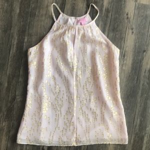 Pink and gold Lilly Pulitzer top!